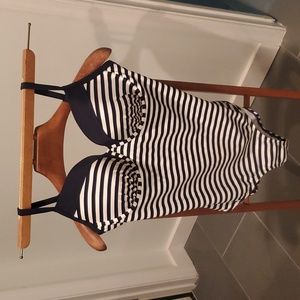 BODEN NWT nautical stripes one piece swim suit. US size 38DD